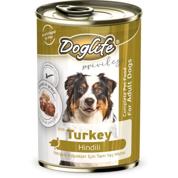 DOGLİFE HİNDİLİ KÖPEK KONSERVE 400GR